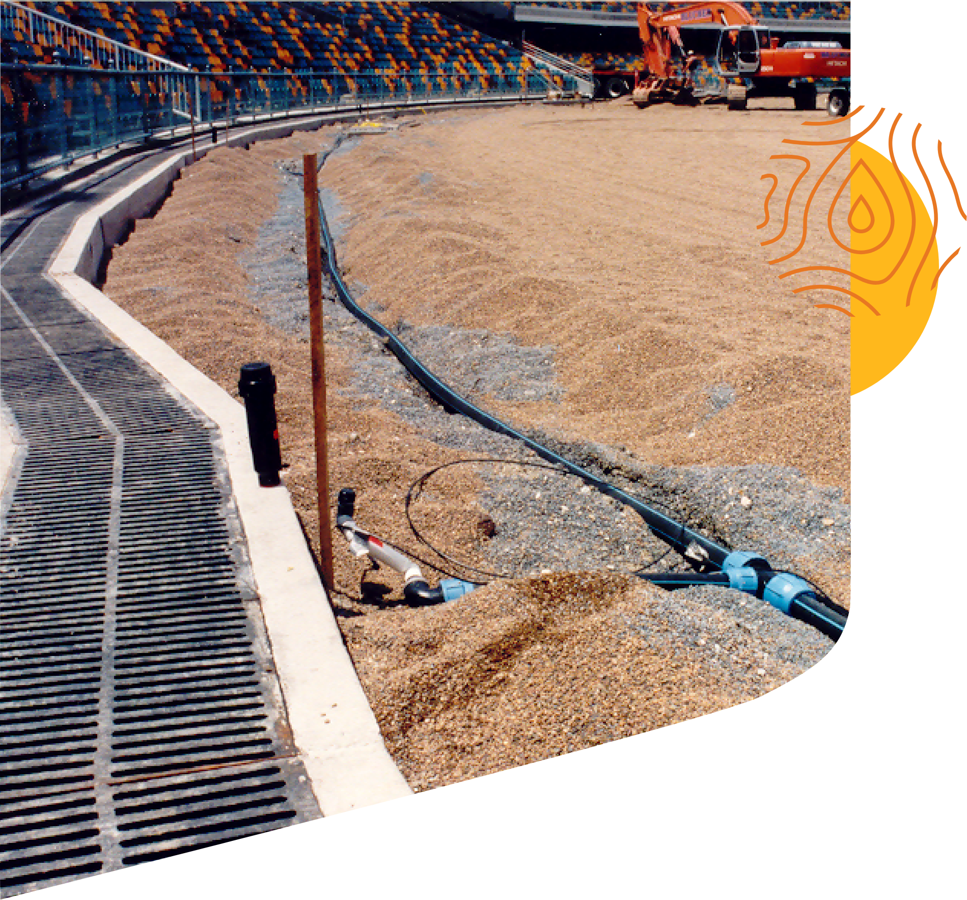 irrigation stadium construction